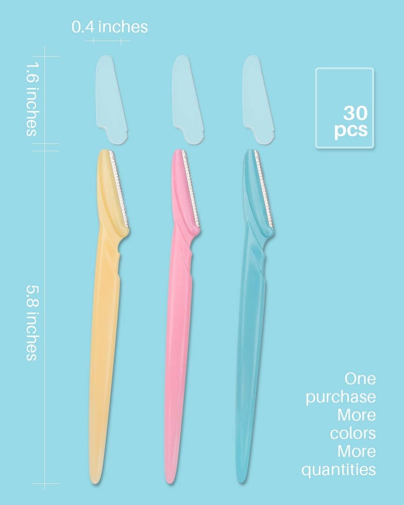 MoHern Dermaplaning Tool for Face, 30 Pcs Dermaplane Razor for Face, Multipurpose Face Razors for Women and Men, Multi-Color - Image 2